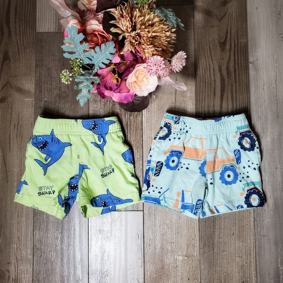Garanimals Baby Toddler Boy 2 Piece Casual Jersey Shorts Bundle Size 18m NWOT - Picture 1 of 16